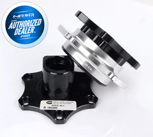 NRG Quick Release SFI SPEC 42.1 - Black Shinny Body / Silver Shinny Ring