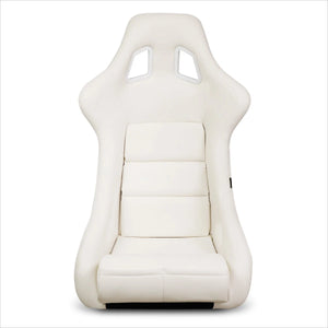 NRG FRP Bucket Seat White Vinyl Material (Large)
