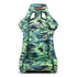 NRG FRP Bucket Seat PRISMA Green Camo Edition Vegan Matl. w/ Phone Pkt. - Green pearl back - Large