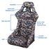 NRG FRP Bucket Seat PRISMA Digital Camo Edition Vegan Matl. w/ phone pocket Silver pearl bck - Large