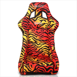 NRG FRP Bucket Seat PRISMA SAVAGE II Edition Vegan Matl. w/ Phone Pkt. - Hombre Pearl Back - Large