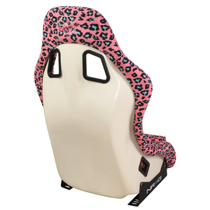 NRG FRP Bucket Seat PRISMA SAVAGE II Edition Vegan Matl. w/ Phone Pkt. - Hombre Pearl Back - Medium