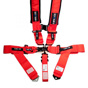 NRG SFI 16.1 5PT 3in Seat Belt Harness / Latch Link - Red