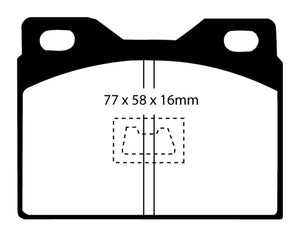 EBC 76-85 Porsche 924 2.0 Redstuff Front Brake Pads