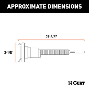 Curt 4-Way Flat Electrical Adapter w/Brake Controller Wiring