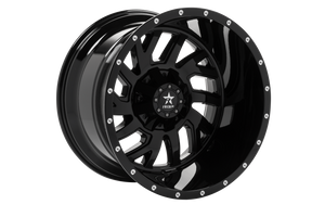 RBP 65R Glock 22x14 8x180 BP / 4.5 BS -76mm Offset 124.1mm CB (Hub Centric) Gloss Black Wheel