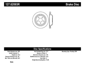 StopTech 98-02 Chevrolet Camaro / Pontiac Firebird/Trans Am Slotted & Drilled Rear Right Rotor