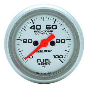 Autometer Ultra-Lite 52mm 0-100 PSI Electronic Fuel Pressue Gauge