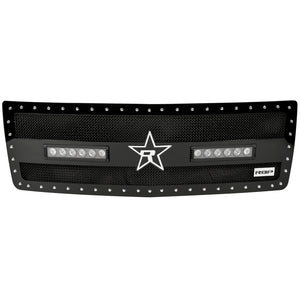 RBP RX-3 Midnight Edition Black LED Bar Grille (Studded) 14-15 Chevy Silverado 1500