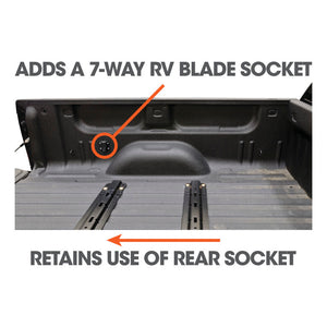 Curt 95-10 Dodge Ram 2500 7ft Custom Wiring Harness Extension (Adds 7-Way RV Blade to Truck Bed)