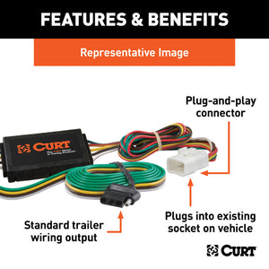 Curt 18-19 Honda Odyssey Custom Wiring Connector (4-Way Flat Output)