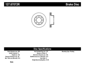 StopTech Slotted & Drilled Sport Brake Rotor