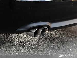 AWE Tuning Audi B8 A5 2.0T Touring Edition Single Outlet Exhaust - Polished Silver Tips