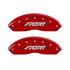 MGP 4 Caliper Covers Engraved Front & Rear SPORT Red finish silver ch