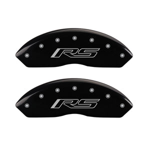 MGP 4 Caliper Covers Engraved Front & Rear Gen 5/RS Black finish silver ch