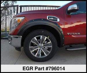 EGR 17-23 Nissan Titan Traditional Bolt-On Look Fender Flareswith Fender Badge Set Of 4