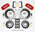 Wilwood AERO4 Rear Kit 14.25in Drilled Red 2014-Up Challenger w/Lines