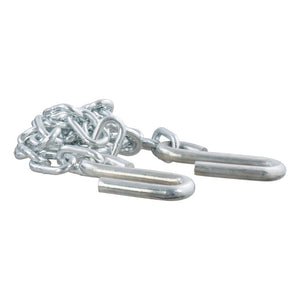 Curt 48in Safety Chain w/2 S-Hooks (5000lbs Clear Zinc)