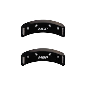 MGP 4 Caliper Covers Engraved Front & Rear MGP Black finish silver ch