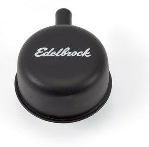 Edelbrock Round Cap w/ Nipple Black