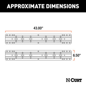 Curt Universal 5th Wheel Base Rails (Gloss Black)