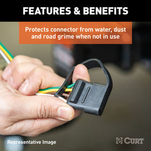 Curt 5-Way Flat Connector Dust Cover (Vehicle Side)