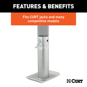 Curt Pin-On Jack Foot (Fits 2in Tube 2000lbs 8-1/2in Height Packaged)