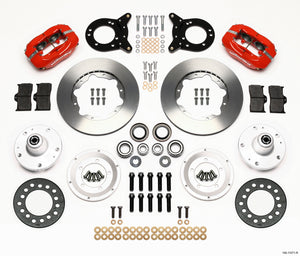 Wilwood Forged Dynalite Front Kit 11.00in Red 1965-1969 Mustang Disc & Drum Spindle