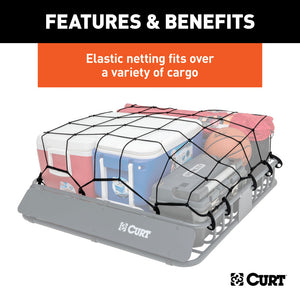 Curt 44in x 38in Roof Rack Cargo Net