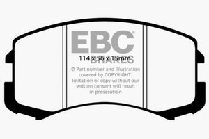 EBC 02-05 Mitsubishi Lancer 2.0 ES Yellowstuff Front Brake Pads