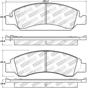 StopTech 08-17 Cadillac Escalade Street Performance Front Brake Pads