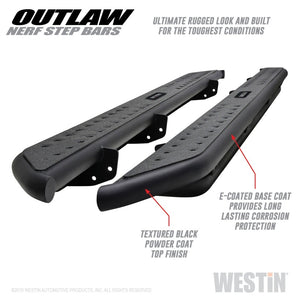 Westin 09-18 Dodge RAM 1500 Crew Cab Outlaw Nerf Step Bars