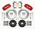Wilwood AERO4 Rear Kit 14.00 Red 2007-2011 BMW E90 Series w/Lines