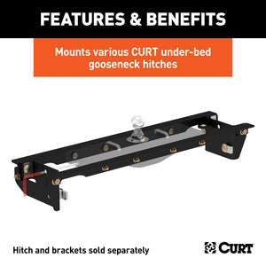 Curt 11-16 Ford F-250 Super Duty Double Lock EZr Gooseneck Installation Brackets