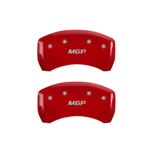 MGP 4 Caliper Covers Engraved Front & Rear MGP Red Finish Silver Characters 2015 BMW I8