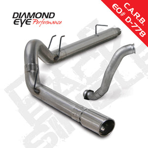 Diamond Eye KIT 5in DPF-BACK w/ DP SGL SS 08-10 Ford 6.4L Powerstroke F250/F350