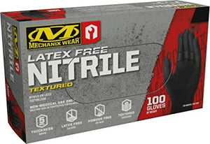 Mechanix Wear HD Black Nitrile 5 Mil MD - 10 Packs (100 Gloves Each)