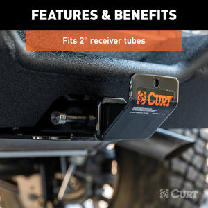 Curt Hitch-Mounted Skid Shield (Fits 2in Receiver)