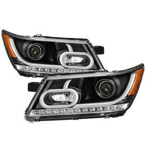 xTune Dodge Journey 2009-2014 Light Bar DRL Projector - Black PRO-JH-DJ09-LBBRL-BK