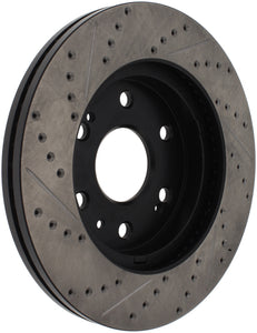 StopTech 05-10 GMC Sierra 1500 (w Rear Drum) / 07-09 GMC Yukon Front Right Slotted & Drilled Rotor