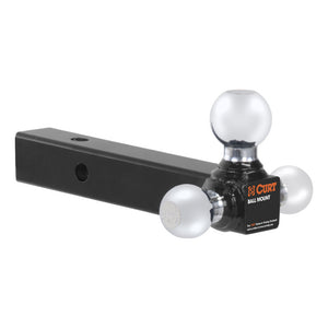 Curt Multi-Ball Mount (2in Solid Shank 1-7/8in 2in & 2-5/16in Chrome Balls)