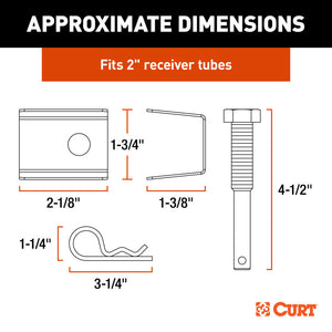 Curt 5/8in Anti-Rattle Pin and Clip