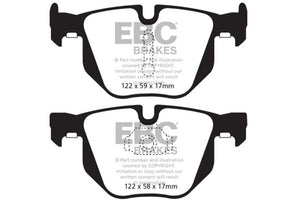 EBC 10-14 BMW X5 3.0 Turbo (35) Greenstuff Rear Brake Pads