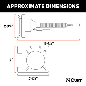 Curt Dual-Output Electrical Adapter w/Tester (Adds 6-Way Round to 4-Way Flat)