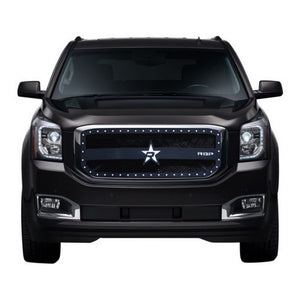 RBP RX-3 Series Studded Frame 1pc. Grille 15-17 GMC Yukon/Yukon XL (Includes Denali) - Black