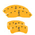 MGP 4 Caliper Covers Engraved Front & Rear Tiffany Snake Yellow Finish Black Char 2005 Ford Mustang