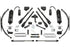 Fabtech 11-16 Ford F250/350 4WD 8in 4Link Sys w/4.0 R/R & 2.25 & Rr Lf Sprngs