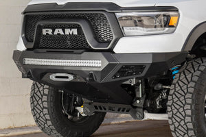 Addictive Desert Designs 2019 Ram Rebel 1500 Stealth Fighter Fr Bumper w/Winch&Parking Sensor Mounts