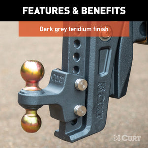 Curt Rebellion XD 2.5in Cushion Hitch Ball Mount