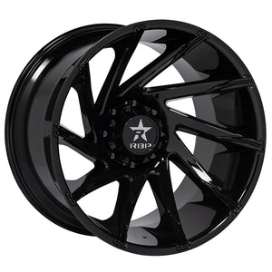 RBP 77R Spike 18x9.0 8x180 BP / 4.5 BS -12mm Offset 124.1mm CB (Hub Centric) Gloss Black Wheel